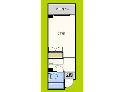 サンドーム大森(1K/4階)の間取り写真