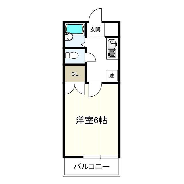 ハイツアウスレーゼI(1K/2階)の間取り写真