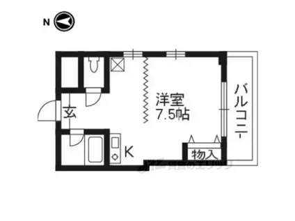 あめにてぃー(1K/1階)の間取り写真