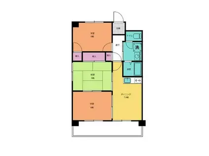 リバティーフォレスト(3LDK/3階)の間取り写真