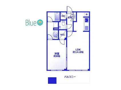 ナビューレ横浜タワーレジデンス(1LDK/23階)の間取り写真