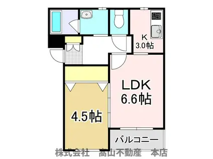 ロイヤルハウス(1LDK/2階)の間取り写真