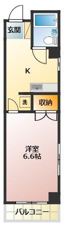 アネックスノヴァ(1K/2階)の間取り写真