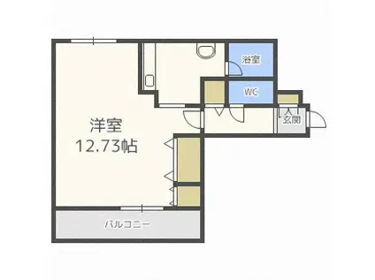 MODULOR南円山(1K/2階)の間取り写真