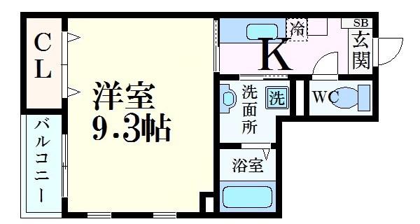 BR東延末(1K/3階)の間取り写真