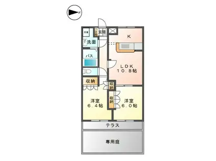 レジェンド(2LDK/1階)の間取り写真