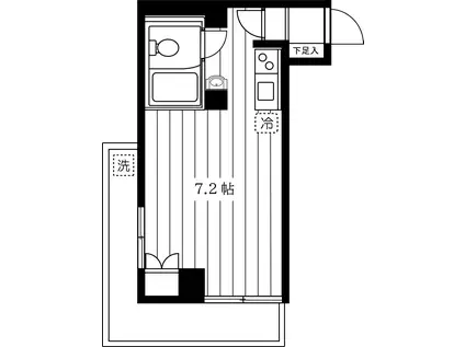 太閤コーポ滝野川(ワンルーム/2階)の間取り写真