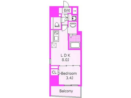 ベイサイドヒルズカンナイ(1LDK/5階)の間取り写真