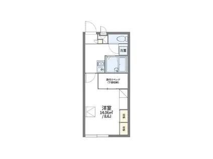 レオパレスDANDELION(1K/1階)の間取り写真