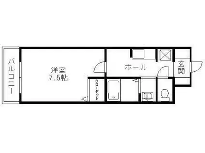 エクセレント比恵(1K/7階)の間取り写真