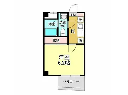MKM根岸(1K/2階)の間取り写真