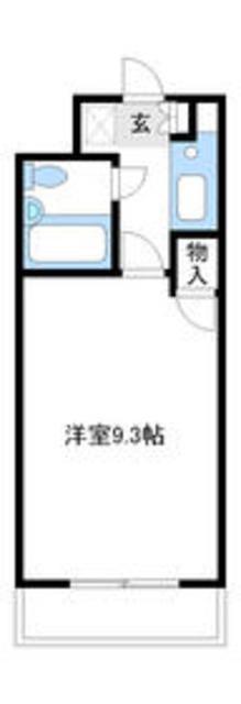 ハイツFK相模大野(1K/4階)の間取り写真