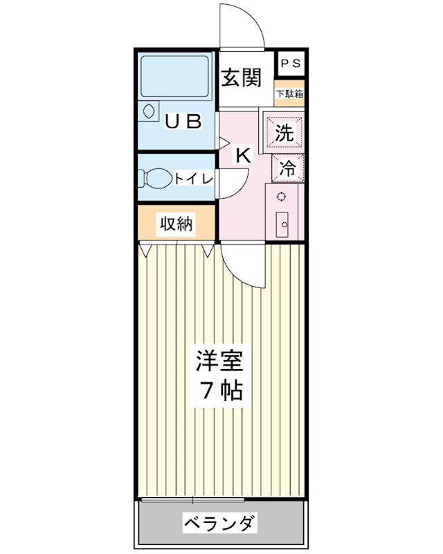 SSCエリアI(1K/1階)の間取り写真