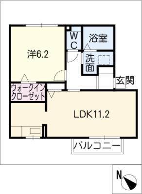 アネックスBANNO(1LDK/2階)の間取り写真