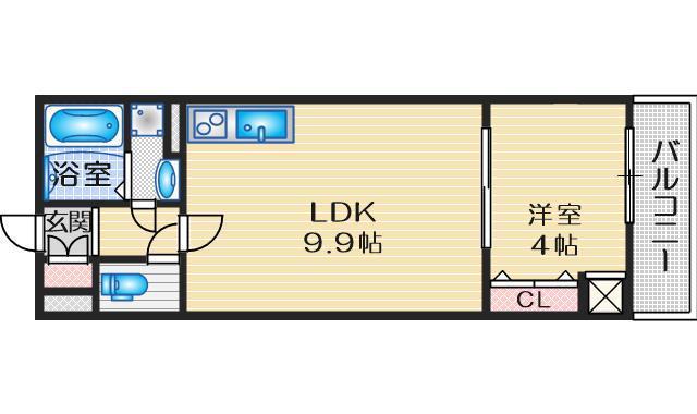 ファインレジデンシア(1LDK/1階)の間取り写真