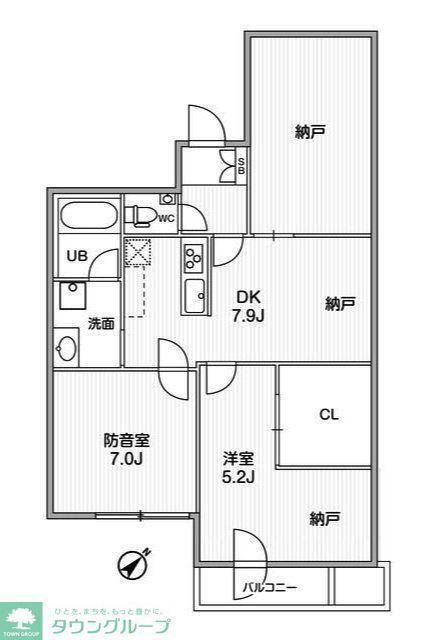 ルミナス練馬(2SDK/5階)の間取り写真