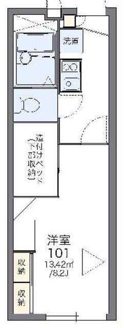 レオパレス平作(1K/1階)の間取り写真
