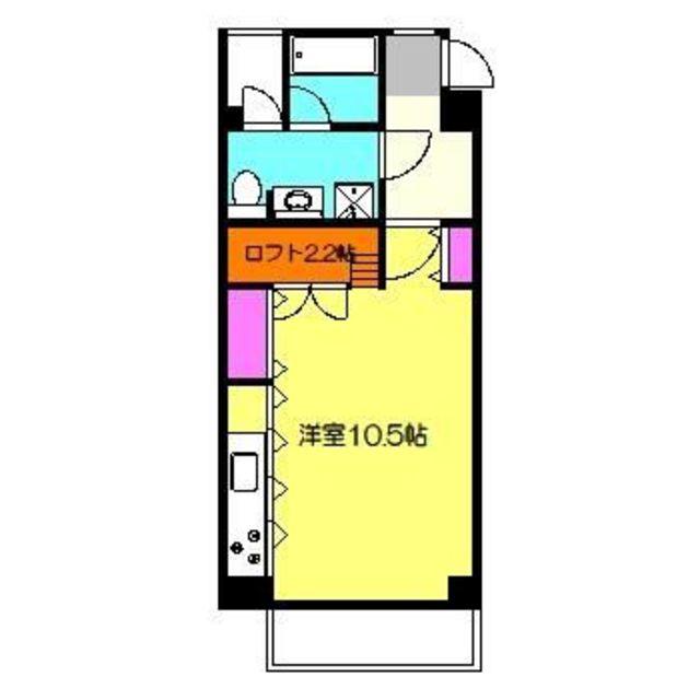 ザ レギャン 2号棟(ワンルーム/1階)の間取り写真