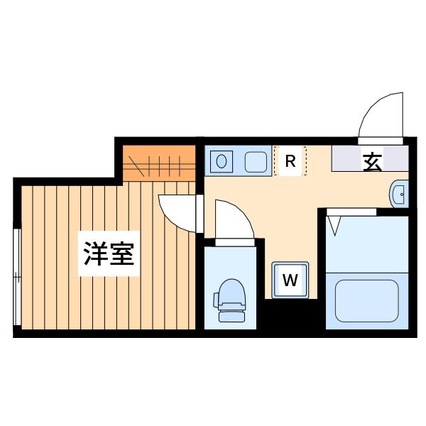 オープン ライズ府中小柳 1(1K/1階)の間取り写真