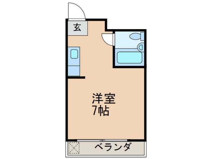 パークマンション本山A棟(ワンルーム/2階)の間取り写真