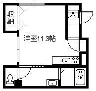 アルグレースときわ(ワンルーム/3階)の間取り写真