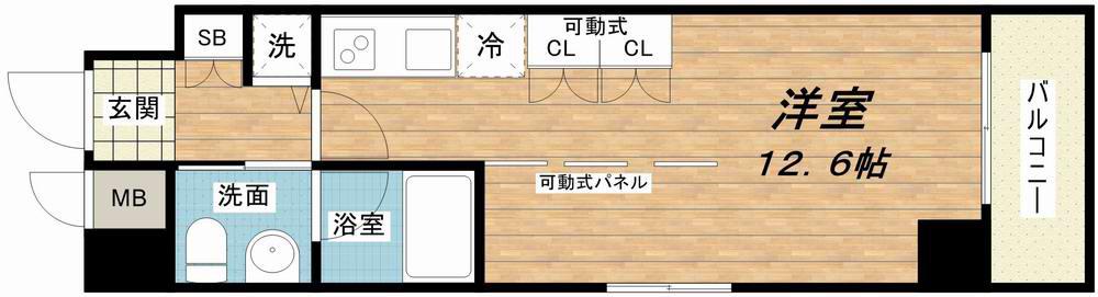 南堀江プライマリーワン(ワンルーム/3階)の間取り写真