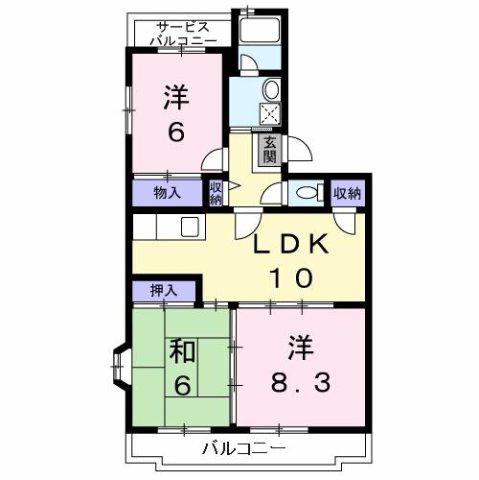 リヴェール森谷(3LDK/3階)の間取り写真