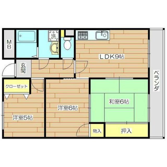 プレステージ13番館(3LDK/7階)の間取り写真