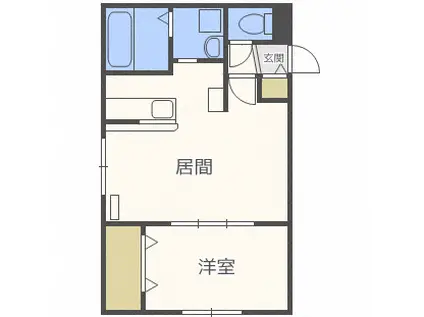 アイメゾン弐番館(1LDK/2階)の間取り写真