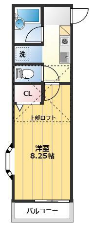 コーポアトラス(1K/2階)の間取り写真