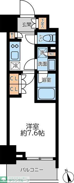 プライマル浅草言問通(1K/5階)の間取り写真