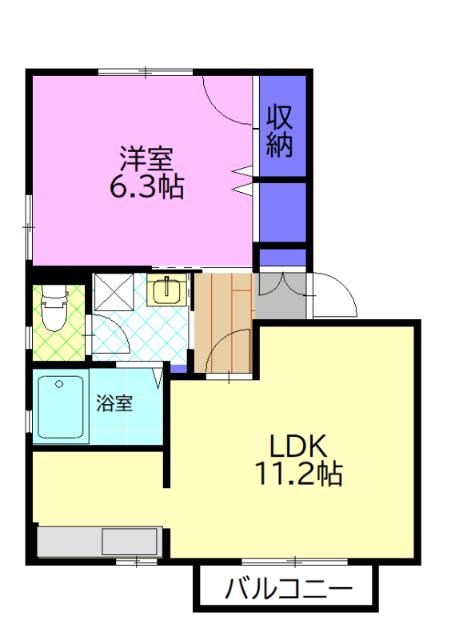 グランツ(1LDK/2階)の間取り写真