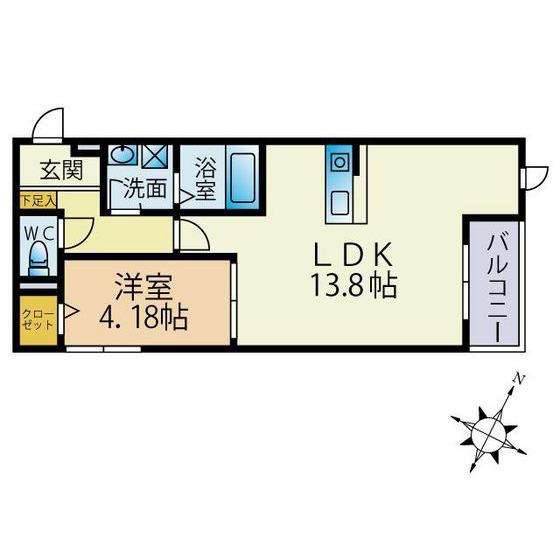 グランメゾン春日(1LDK/2階)の間取り写真