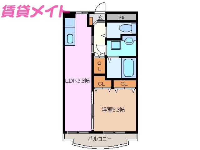 PALETTE.12(1LDK/3階)の間取り写真