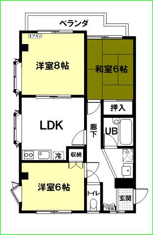 アーバニズムM2(3LDK/1階)の間取り写真