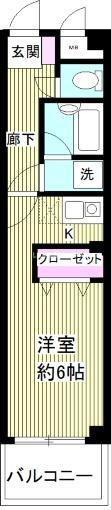 ヴィント田町(ワンルーム/2階)の間取り写真