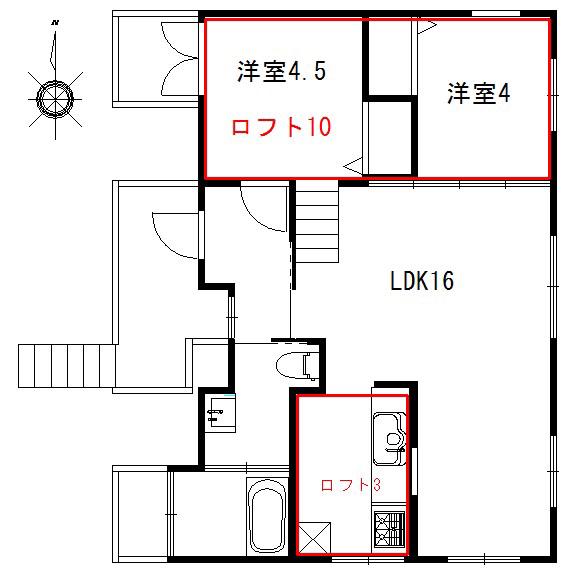 アイランドコート(2LDK/3階)の間取り写真
