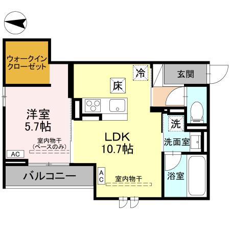 ＩＲいしかわ鉄道 金沢駅 徒歩14分 3階建 新築(1LDK/1階)の間取り写真
