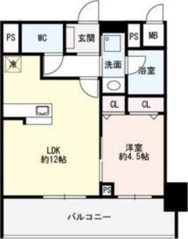 FLAIR丸の内(1LDK/6階)の間取り写真