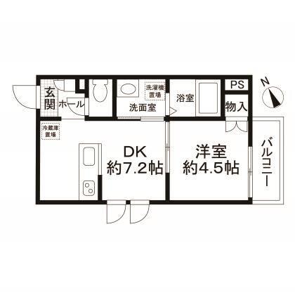 グレイス東尾久(1DK/3階)の間取り写真