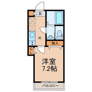 BASE38(1K/1階)の間取り写真