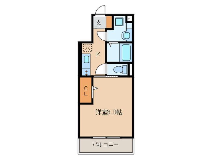 地下鉄東山線 本陣駅 徒歩7分 3階建 築6年(1K/3階)の間取り写真