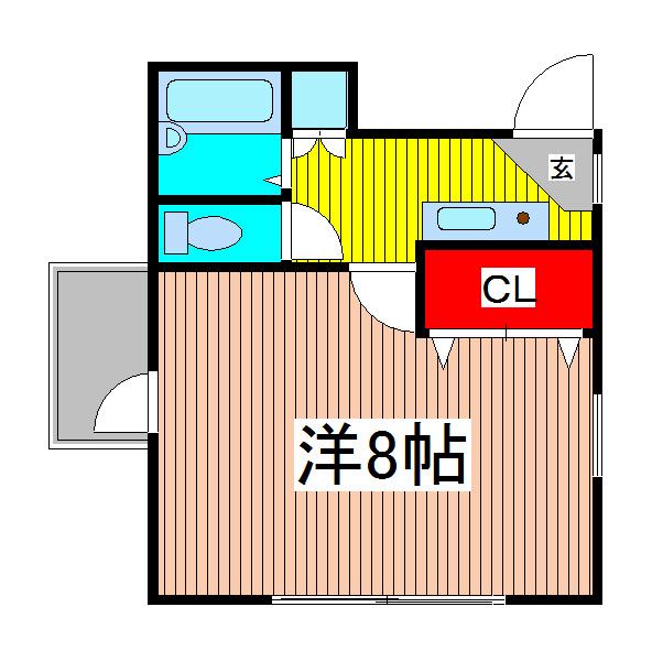 ステラ伸光(1K/5階)の間取り写真