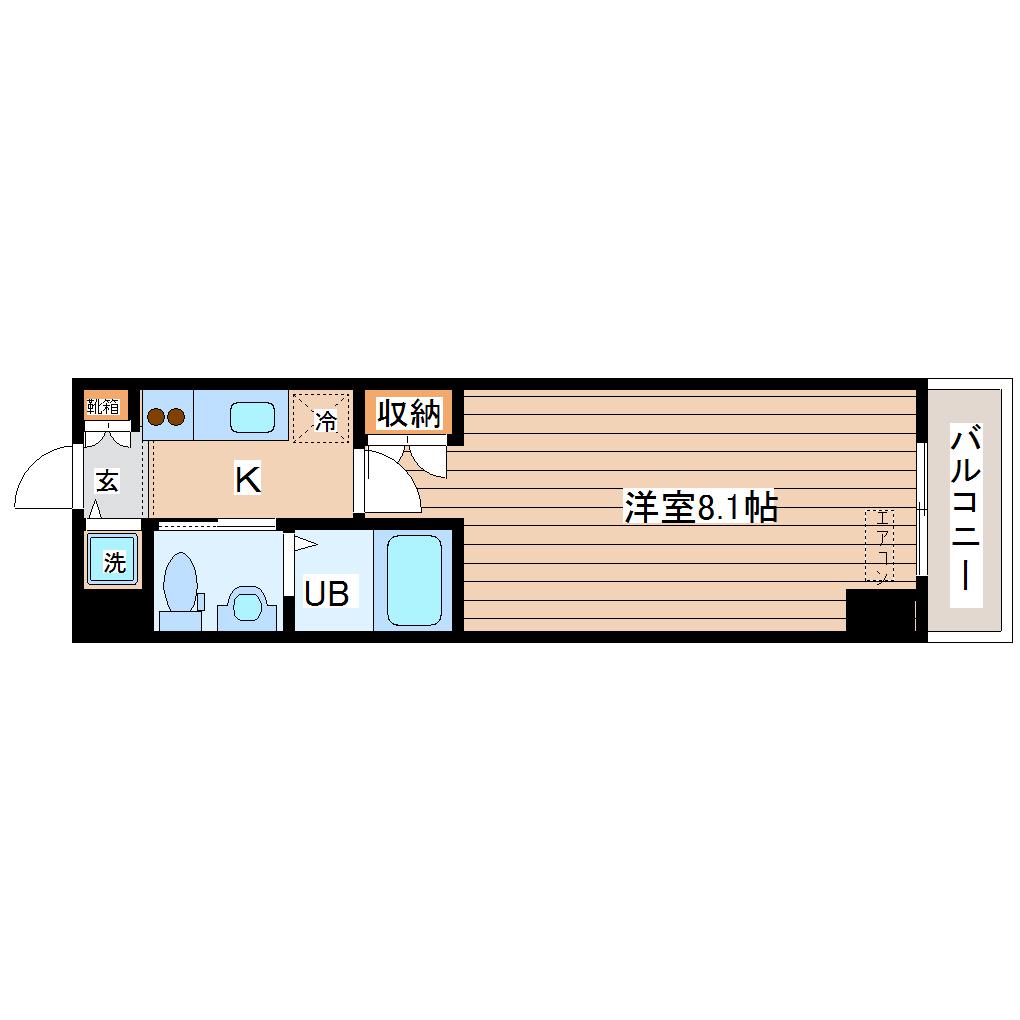 レジデンス仙台駅東(1K/5階)の間取り写真