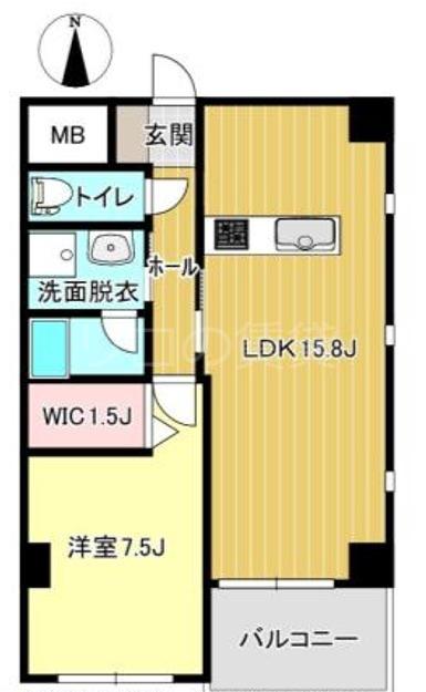 プレシエKAWASAKI(1LDK/4階)の間取り写真