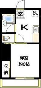 トーシンハイツ堀江(1K/2階)の間取り写真