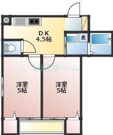 アルマース壱番館(2DK/3階)の間取り写真