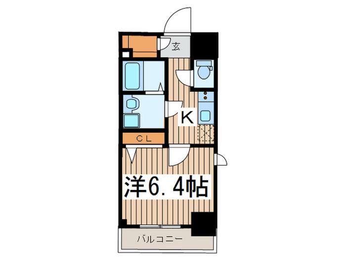 エスリード名古屋STATION ウエスト(1K/11階)の間取り写真