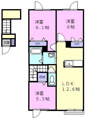 REMAGEC(3LDK/2階)の間取り写真