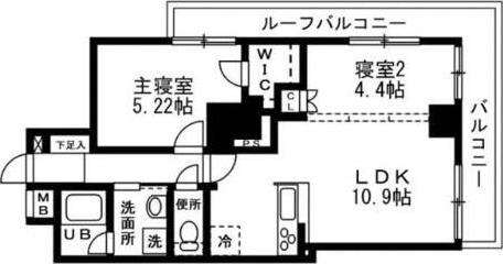 カッシア南大塚(2LDK/11階)の間取り写真